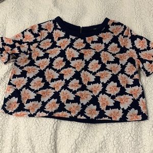 Forever 21 Floral Crop Top  Blouse